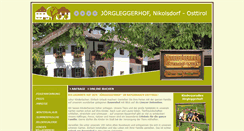 Desktop Screenshot of joergleggerhof.at